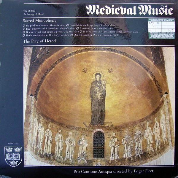Pro Cantione Antiqua, Edgar Fleet - Medieval Music: Sacred Monophony